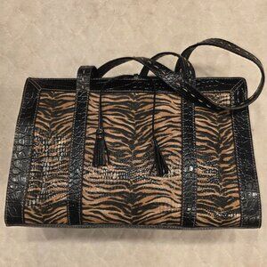 Liz Claiborne Tiger Animal Print Purse Pocketbook New Without Tags